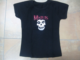 Misfits, čierne dámske tričko 100%bavlna 